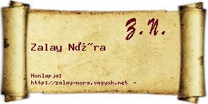 Zalay Nóra névjegykártya