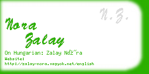 nora zalay business card